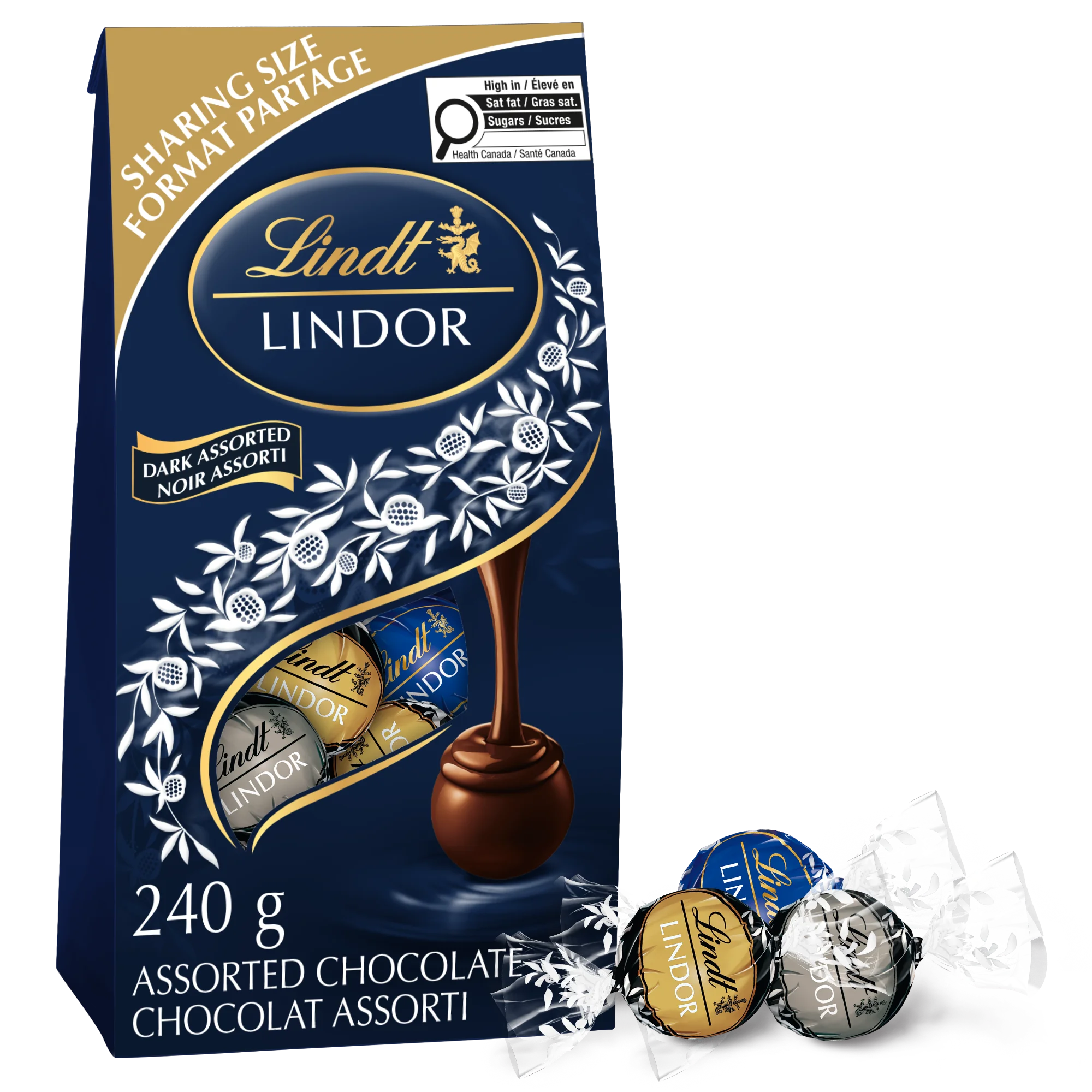 Lindt LINDOR - Twenty Assorted Dark Chocolate Truffles